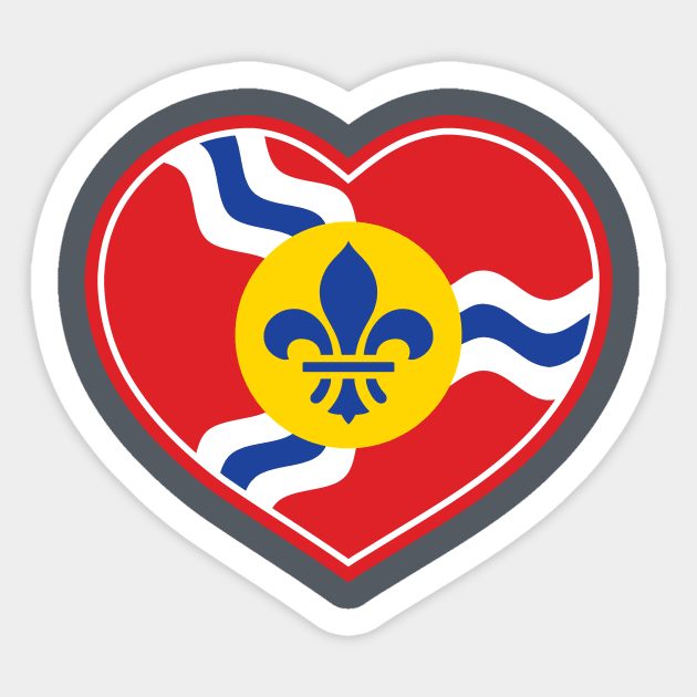 I Heart Saint Louis Sticker by BentonParkPrints